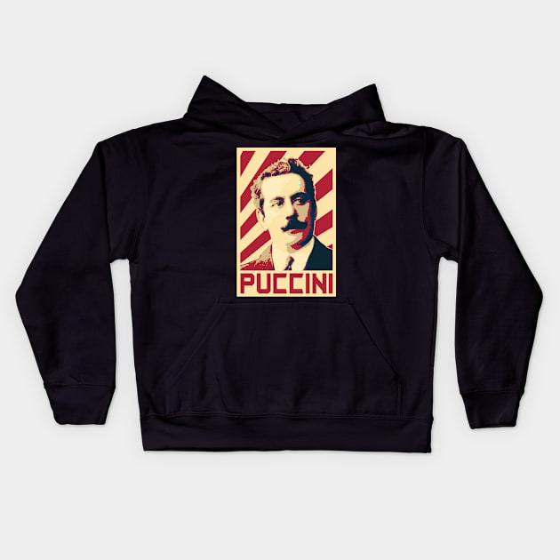 Puccini Retro Kids Hoodie by Nerd_art